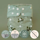 Couche Lavable Évolution - Olive 10-35lb-La Petite Ourse-LP3-C-NS-OLIVE-CLÉMENT