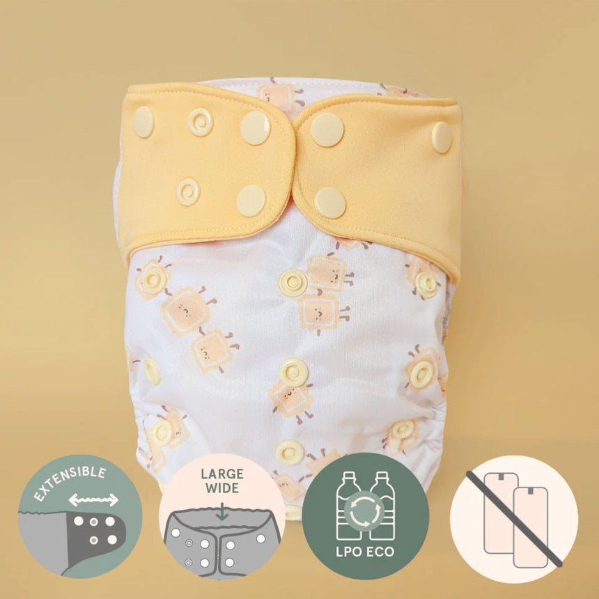 Couche Lavable Évolution - Ravioli 10-35lb-La Petite Ourse-LP3-C-NS-RAVIOLI-CLÉMENT