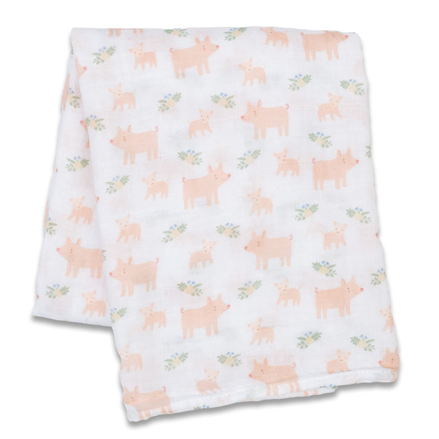 Couverture Mousseline - Cochonnets-Lulujo-LUJ-LJ491-CLÉMENT