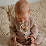 Pacifier Clip Ora- Wood White 