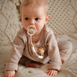 Pacifier Clip Ora- Wood White 