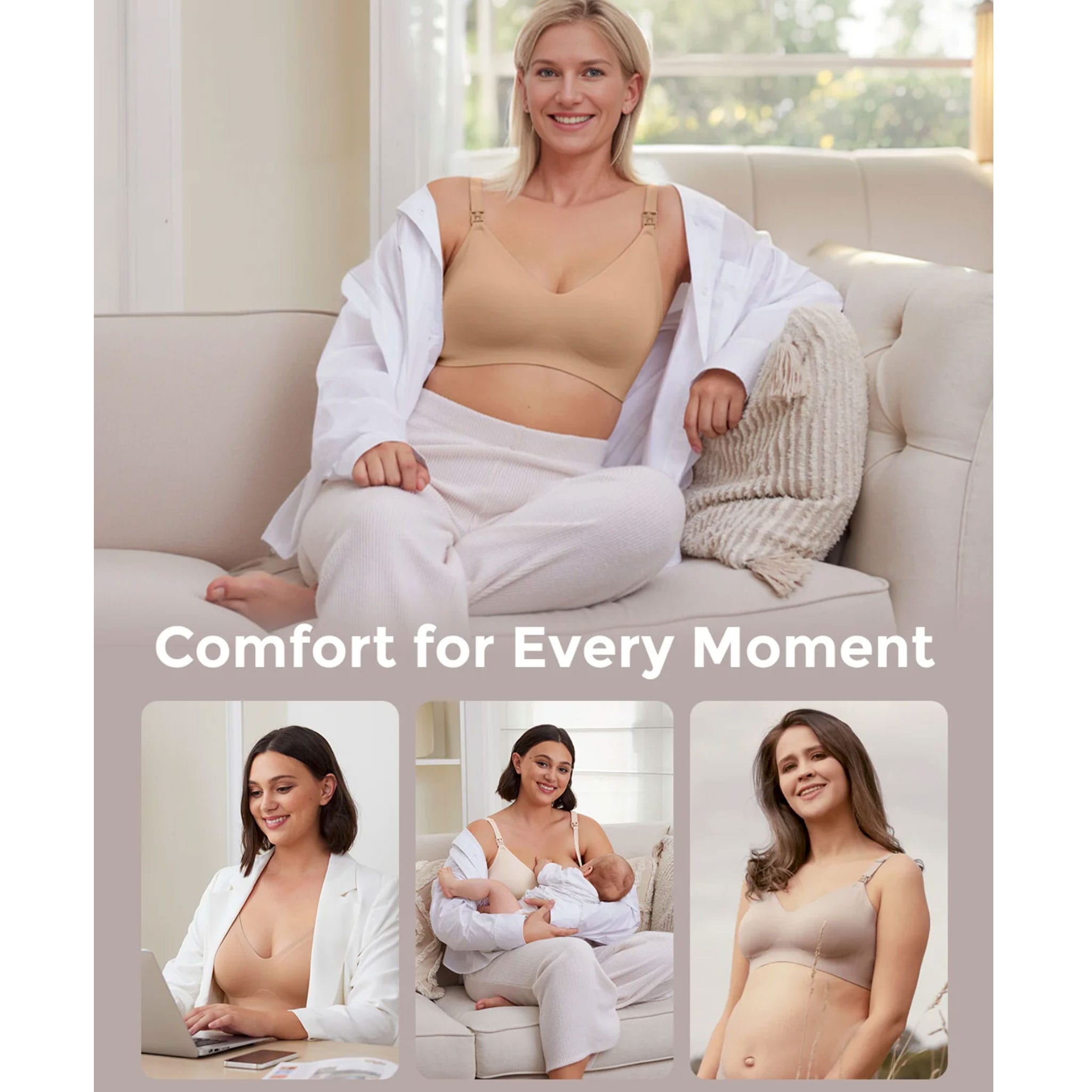 Soutien-Gorge d'Allaitement Smooth YN21 - Noir - Mom Cozy – CLÉMENT