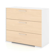 Commode 3 Tiroirs - Blanc Naturel-Meuble Meq-MEQ-6498C3-CLÉMENT