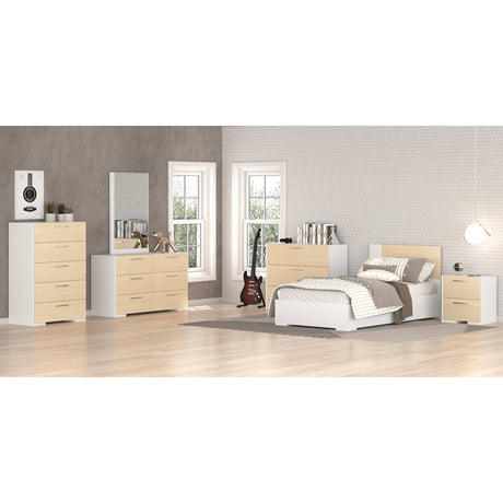 Commode 3 Tiroirs - Blanc Naturel-Meuble Meq-MEQ-6498C3-CLÉMENT