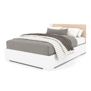Lit Double - Blanc Naturel-Meuble Meq-MEQ-6498L5FPDP-CLÉMENT