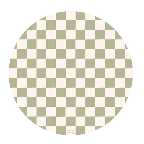 Tapis Catch All - Damier Sauge-Milly Stone-MLS-CAM019-CLÉMENT