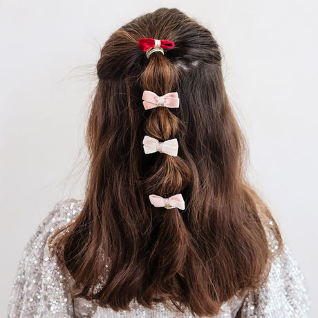 Élastiques à cheveux à nœuds en velours pailleté-Mimi Lula-MLU-192131-04-CLÉMENT