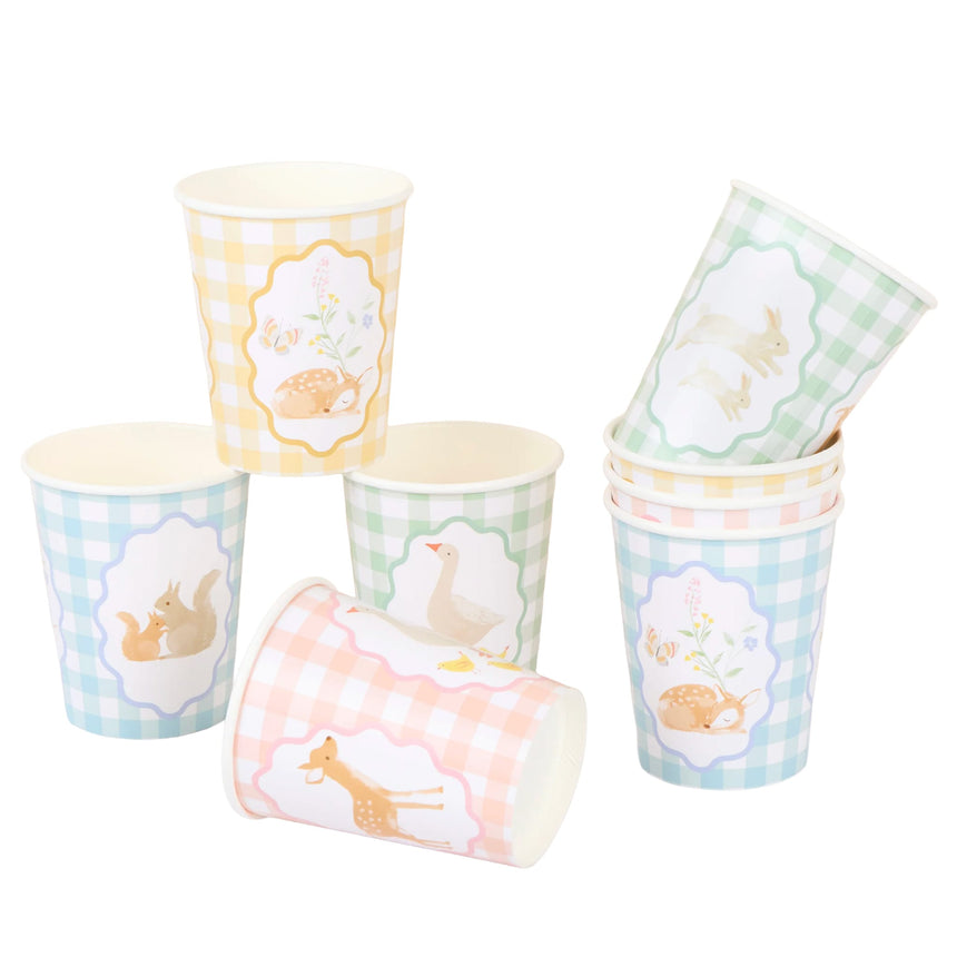 Verres Carton(8) Petits Animaux-Meri Meri-MME-298995-CLÉMENT