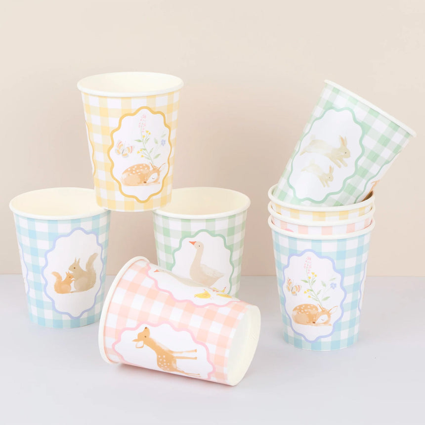 Verres Carton(8) Petits Animaux-Meri Meri-MME-298995-CLÉMENT