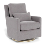 Fauteuil Berçant et Pivotant Como - Pebble Gris / Or-Monte-MTE-COMO-PEBB-OR-CLÉMENT