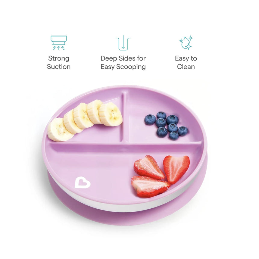 Assiette à Compartiment Ventouse - Bleu-Munchkin-MUN-28296-BLEU-CLÉMENT