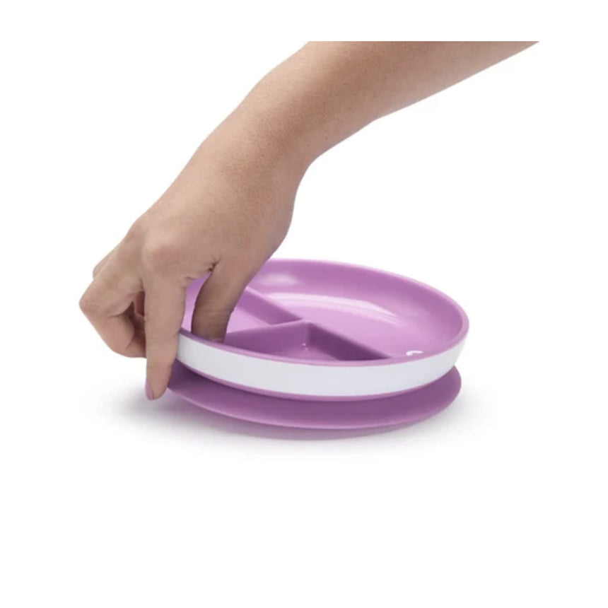 Assiette à Compartiment Ventouse - Mauve-Munchkin-MUN-28296-MAUVE-CLÉMENT