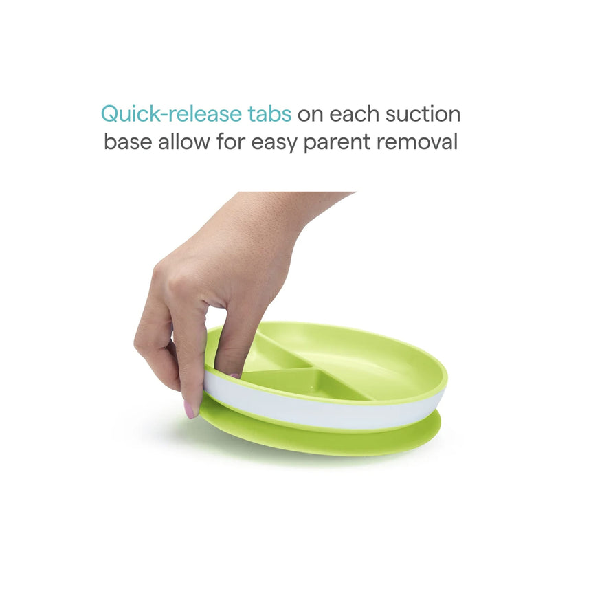 Assiette à Compartiment Ventouse - Vert-Munchkin-MUN-28296-VERT-CLÉMENT