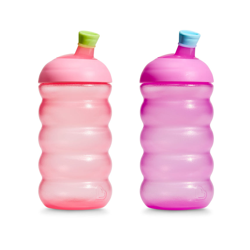 Gobelets Click Lock à Bec Résistant aux Morsures 10 oz (2) - Rose/Mauve-Munchkin-MUN-28711P-CLÉMENT