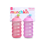 Gobelets Click Lock à Bec Résistant aux Morsures 10 oz (2) - Rose/Mauve-Munchkin-MUN-28711P-CLÉMENT