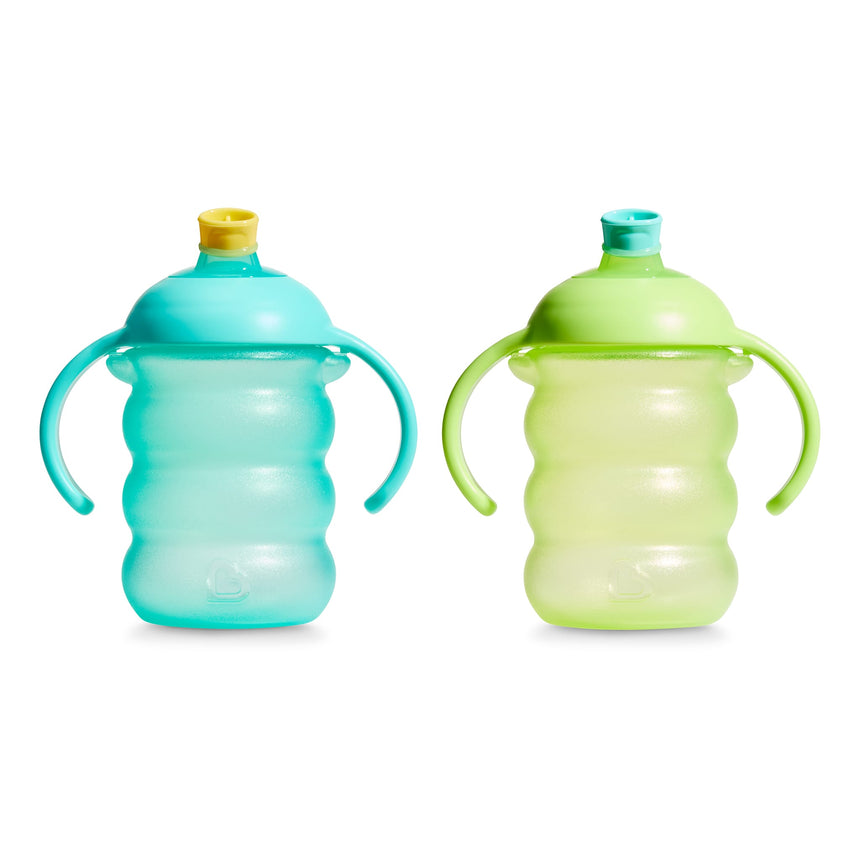 Gobelets d’Apprentissage Click Lock à Bec Résistant aux Morsures 8 oz (2) - Bleu/Vert-Munchkin-MUN-28716P-CLÉMENT