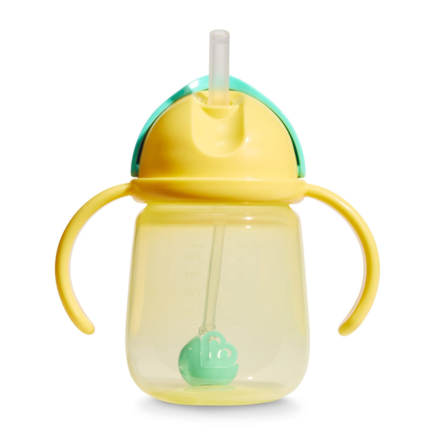 Gobelets d’Apprentissage Any Angle à Paille Lestée 7 oz (2) - Bleu/Jaune-Munchkin-MUN-28728P-CLÉMENT