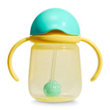 Gobelets d’Apprentissage Any Angle à Paille Lestée 7 oz (2) - Bleu/Jaune-Munchkin-MUN-28728P-CLÉMENT