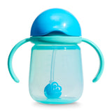 Gobelets d’Apprentissage Any Angle à Paille Lestée 7 oz (2) - Bleu/Jaune-Munchkin-MUN-28728P-CLÉMENT