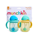 Gobelets d’Apprentissage Any Angle à Paille Lestée 7 oz (2) - Bleu/Jaune-Munchkin-MUN-28728P-CLÉMENT