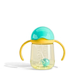 Gobelets d’Apprentissage Any Angle à Paille Lestée 7 oz (2) - Bleu/Jaune-Munchkin-MUN-28728P-CLÉMENT