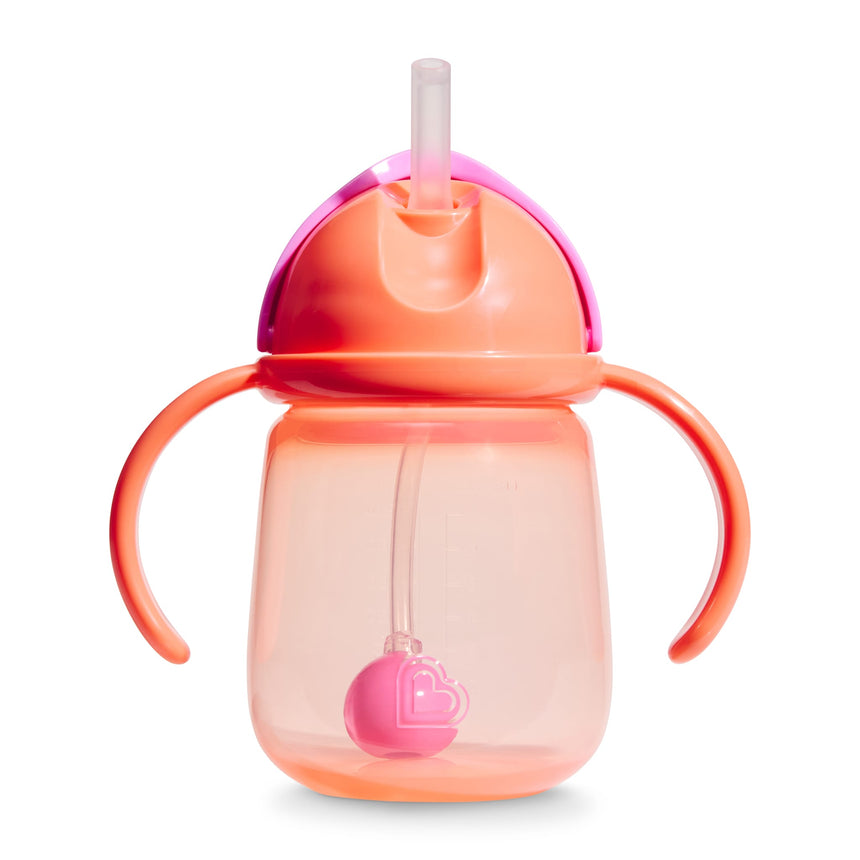Gobelets d’Apprentissage Any Angle à Paille Lestée 7 oz (2) - Corail/Menthe-Munchkin-MUN-28729P-CLÉMENT