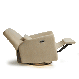Fauteuil pivotant, coulissant et inclinable avec veilleuse Ansel - Lin