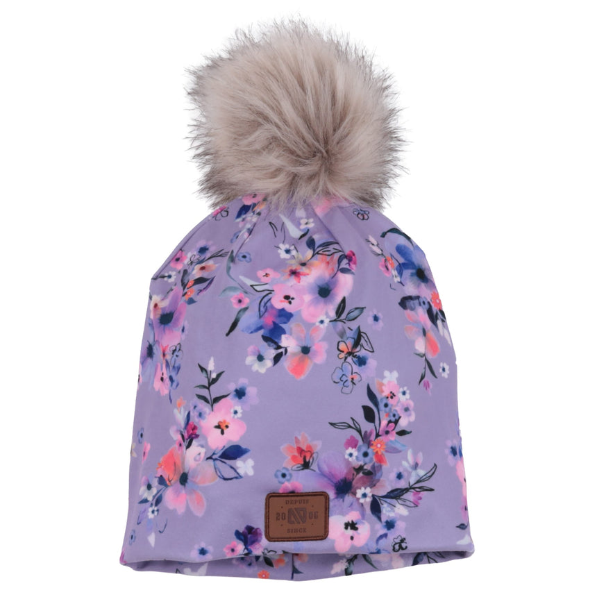 Tuque Coton Fleurs 7-14ans-Nano-Lilas-7-14 ans-NAN-F26TUJ500-L-CLÉMENT