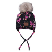 Tuque Coton Fleurs 2-6ans-Nano-Noir-2-4-NAN-F26TUJO5002N-CLÉMENT