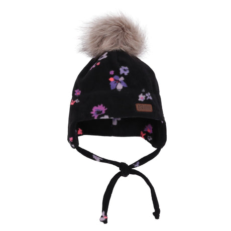 Tuque Polar Fleurs 2-6ans-Nano-Noir-2-4-NAN-F26TUPO5002N-CLÉMENT
