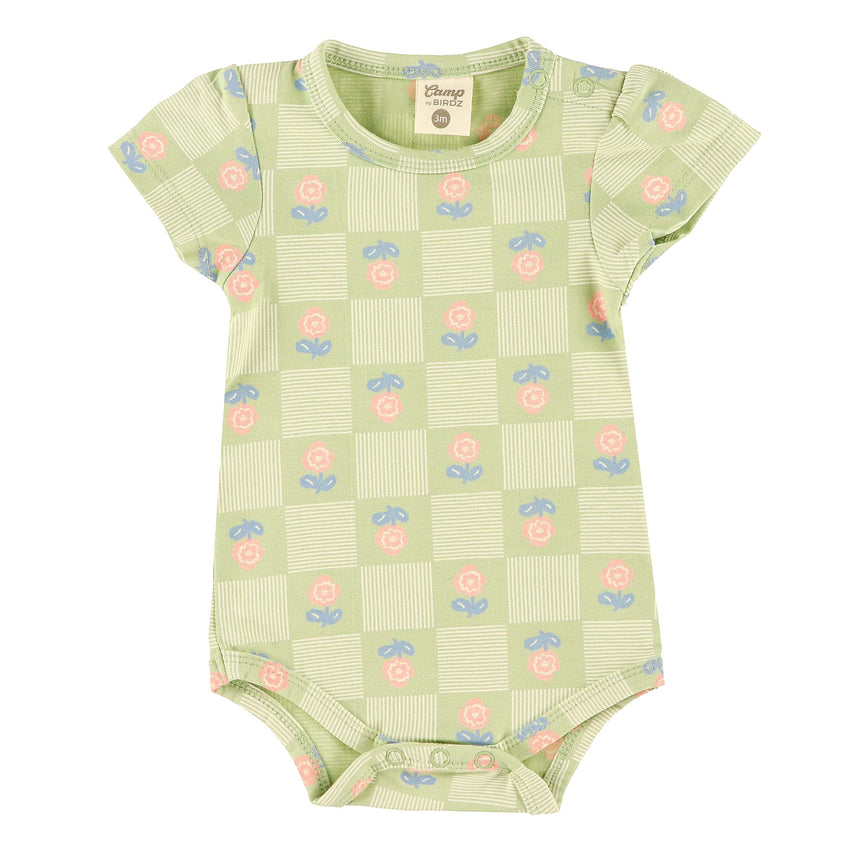 Cache-couche Carreaux Floral 3-24mois-Camp by Birdz-Sauge-3 m-NAS-CLSPBG687-GF-CLÉMENT