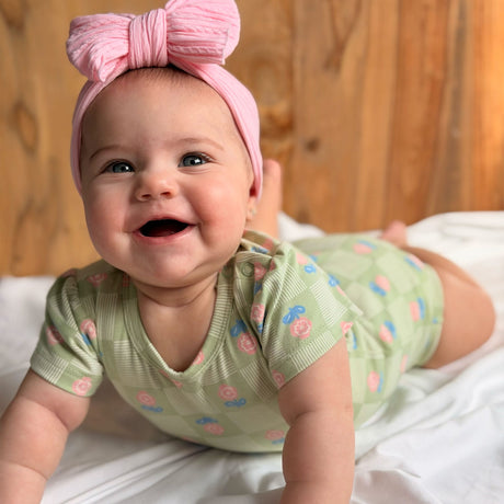 Cache-couche Carreaux  Floral 3-24mois