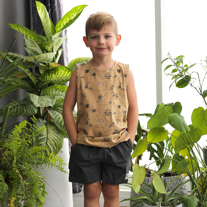 Short Cargo Charcoal 2-8ans