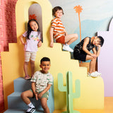 Striped Biker Short 2-8y
