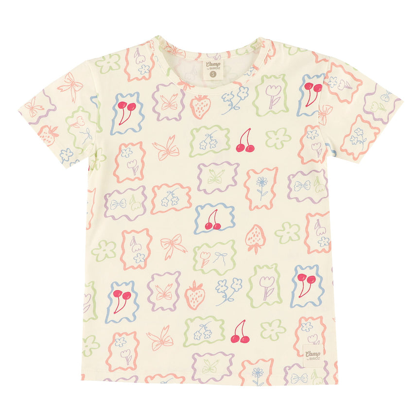 T-shirt Carte Postale 2-8ans-Camp by Birdz-Ivoire-2-NAS-CLSPKG677-BP-CLÉMENT