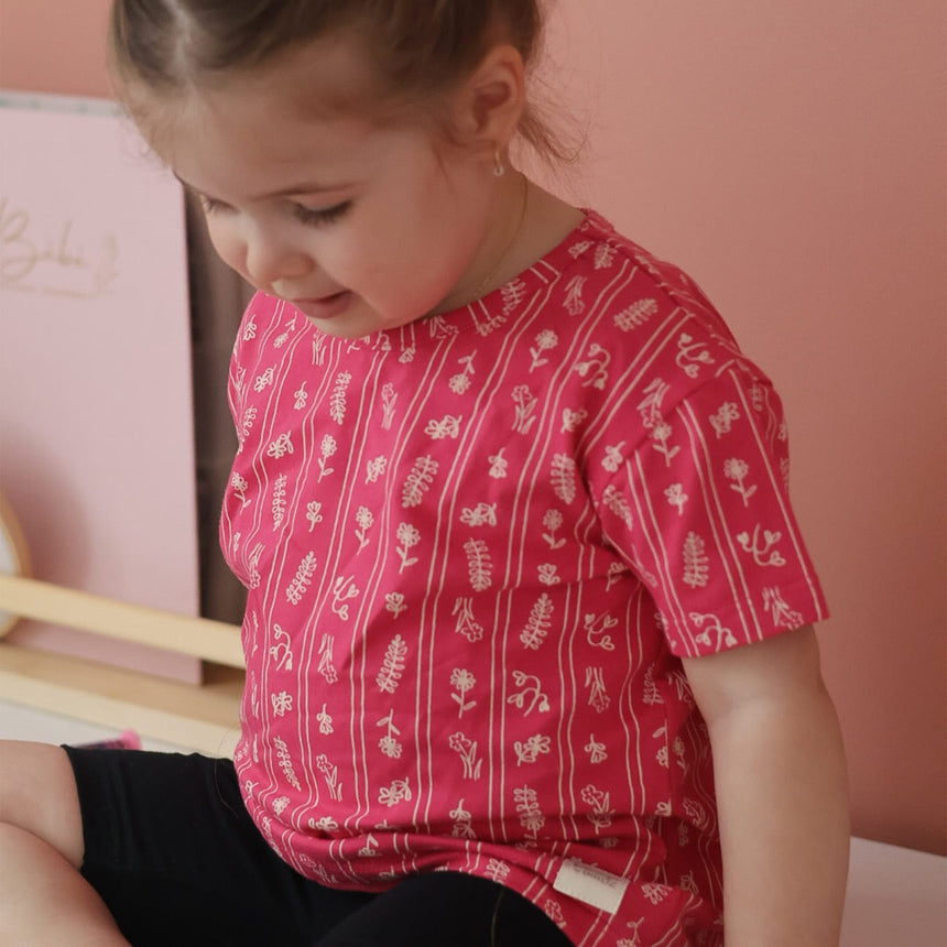 T-shirt Rayé Fleurs 2-8ans-Camp by Birdz-NAS-CLSPKG677-FF-CLÉMENT
