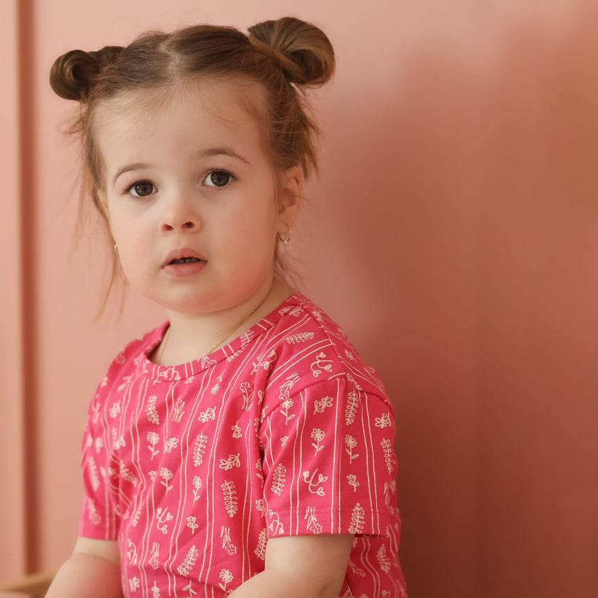 T-shirt Rayé Fleurs 2-8ans-Camp by Birdz-NAS-CLSPKG677-FF-CLÉMENT