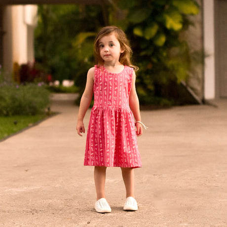 Robe Rayée Fleurs 2-8ans