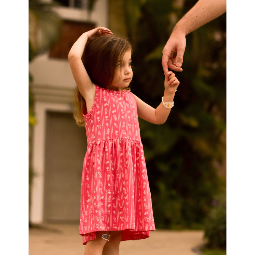 Robe Rayée Fleurs 2-8ans