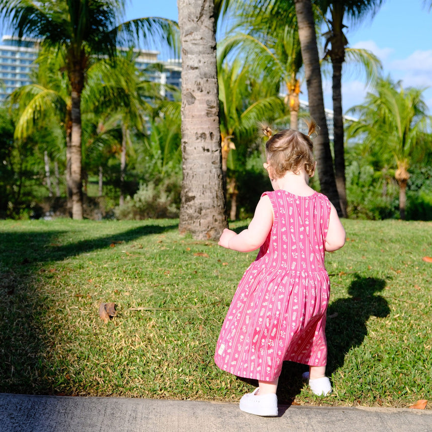 Robe Rayée Fleurs 2-8ans