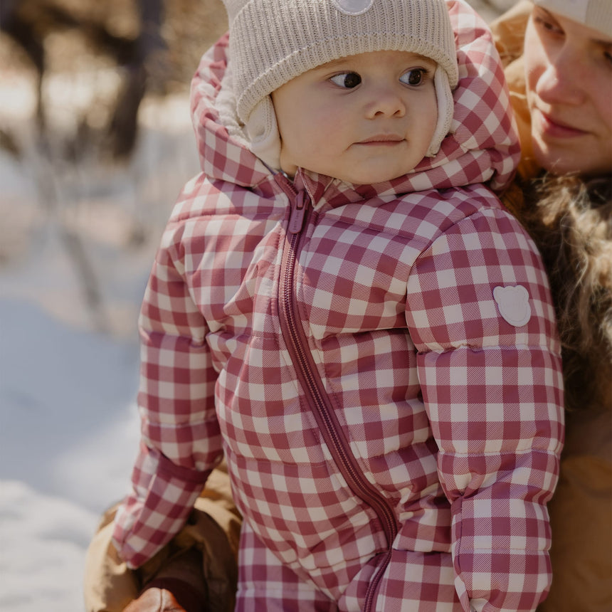 Gingham Snowsuit 3-24m
