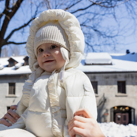 Antique White Snowsuit 3-24m