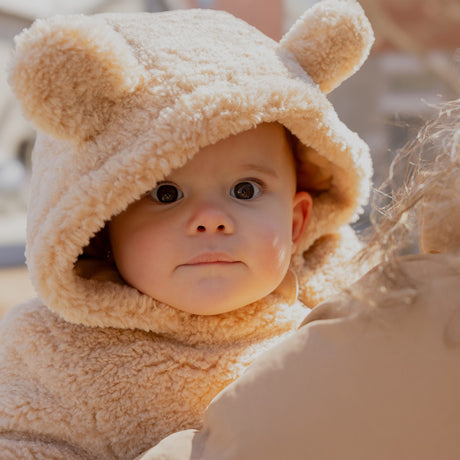 Sherpa Bear Playsuit 3-12m