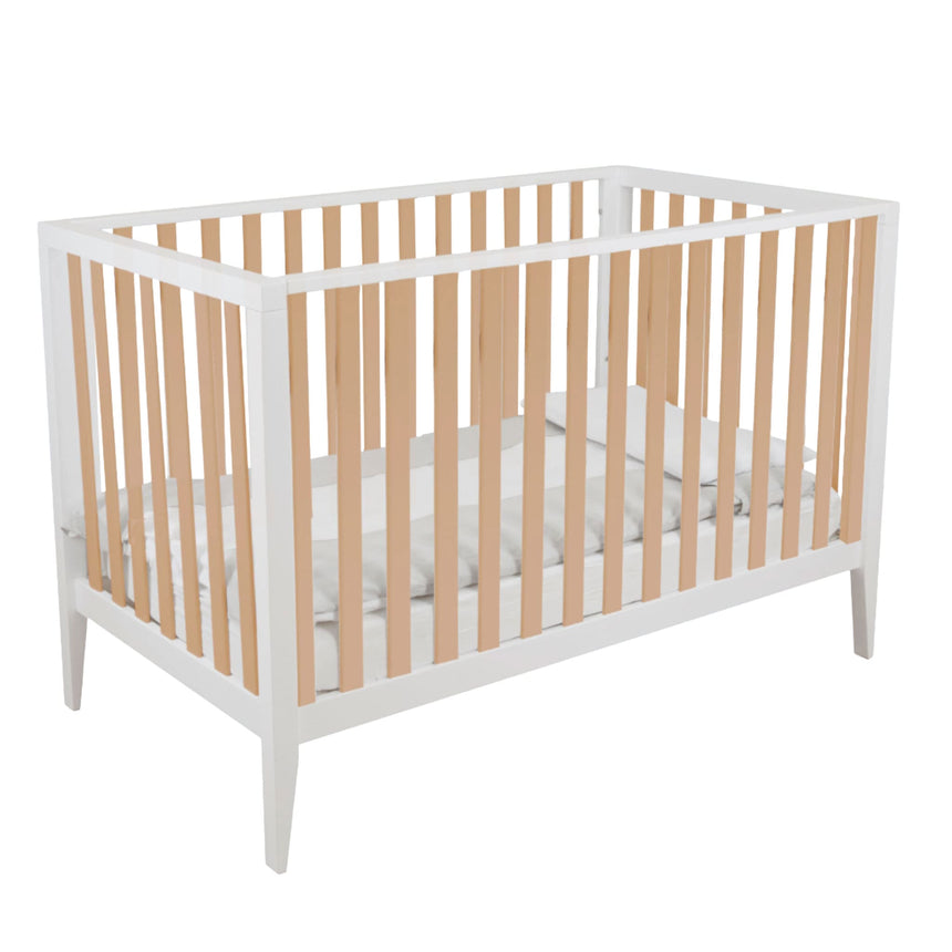 Couchette Bernini - Blanc/Naturel + Matelas-Pali Design-CLÉMENT