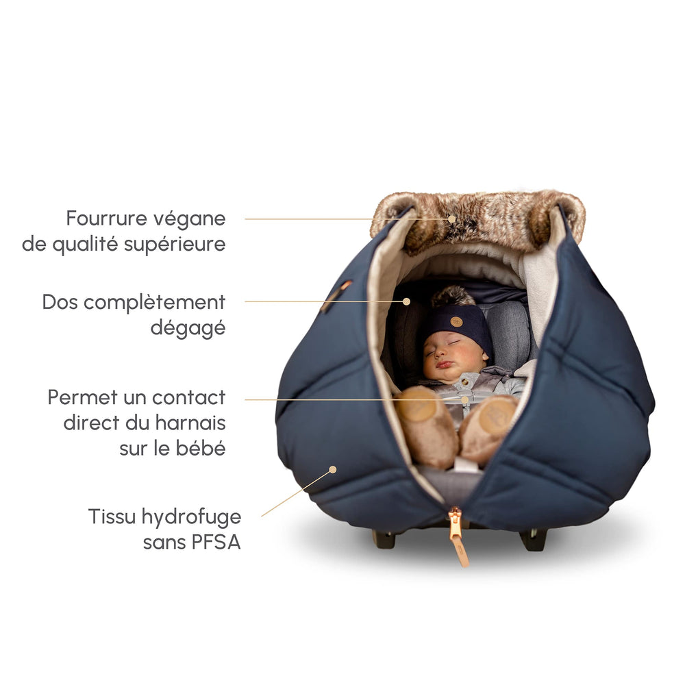 Housse de Siège d'Auto Hiver - Agate Loup