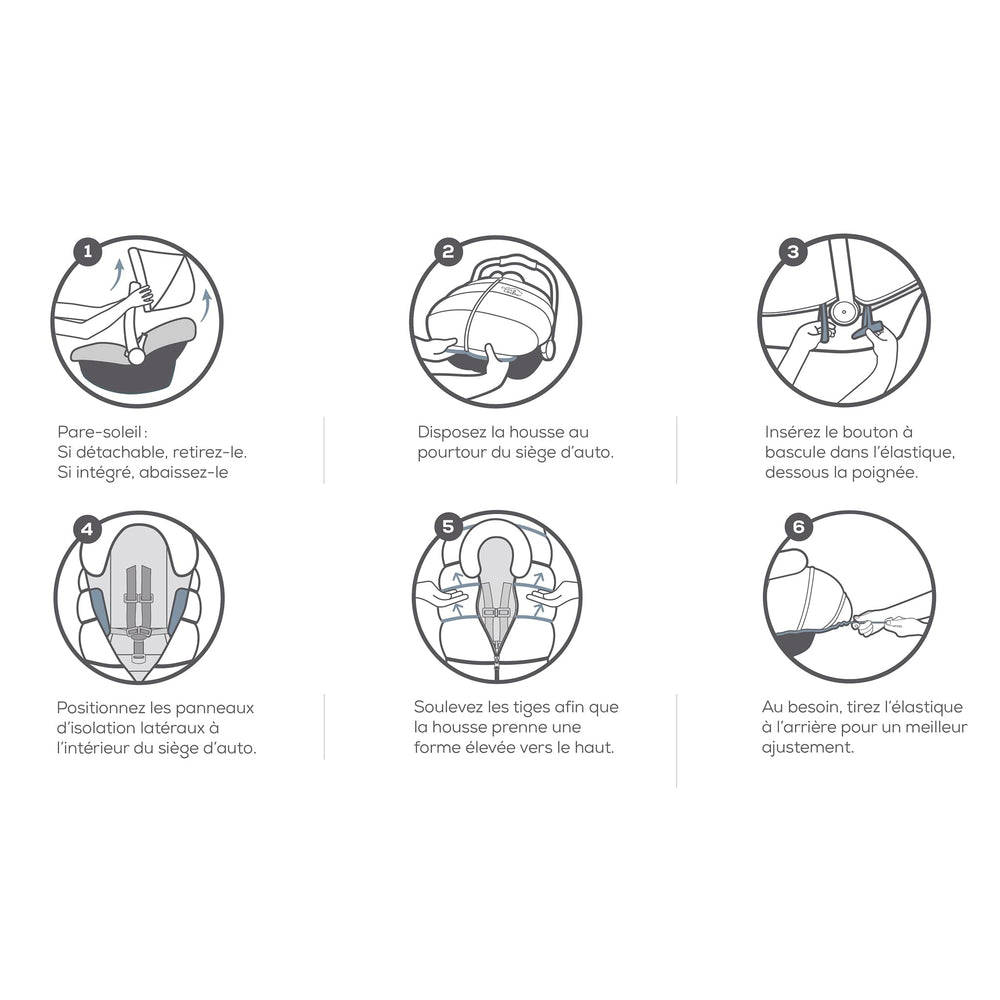 Housse de Siège d'Auto Hiver - Onyx Loup