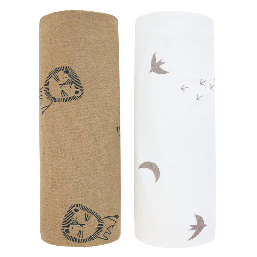 Ensemble de 2 Couvertures en Flanelle - Lions-Perlimpinpin-PER-FL35A-LIOI-CLÉMENT
