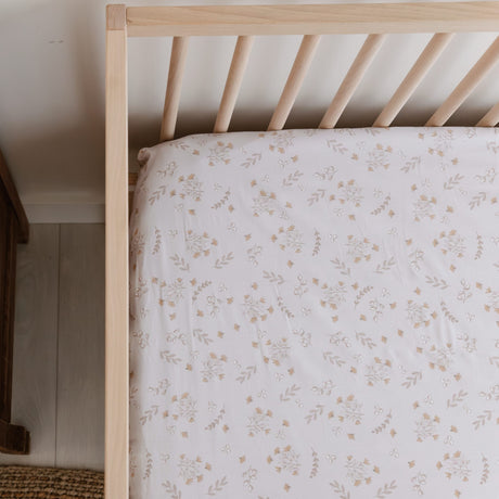 Drap Contour pour Lit de Bébé - Floral-Perlimpinpin-PER-L2026C-PR-CLÉMENT