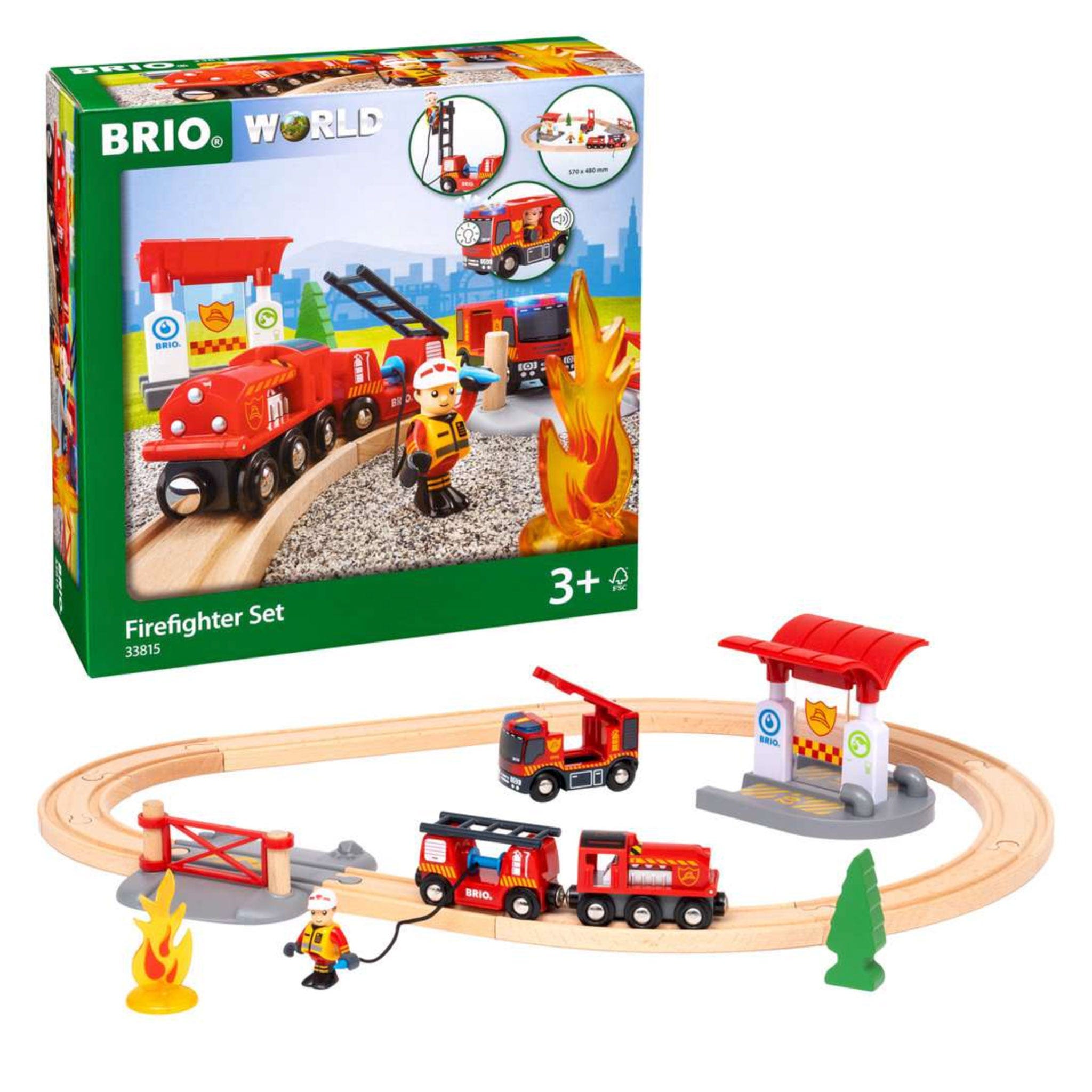 Circuit Action Pompier - Jouet de Train Brio World - Ravensburger