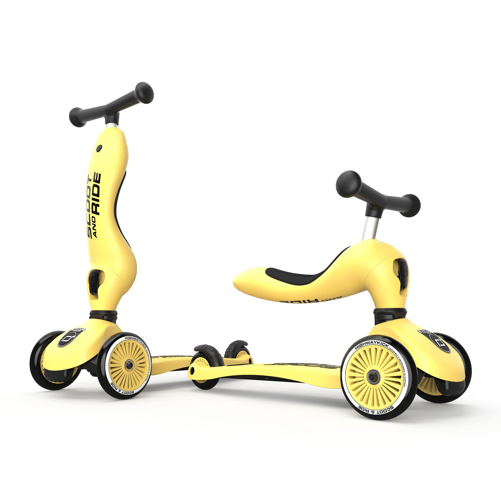 Trottinette 2-en-1 Highwaykick 1 - Citron - Scoot and Ride – CLÉMENT